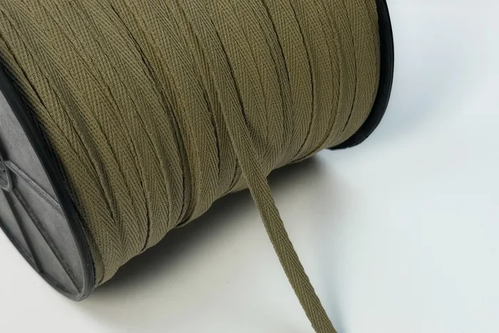 Стрічка кіперна 10 мм, бежевий хакі, 8510-213, 100% бавовна