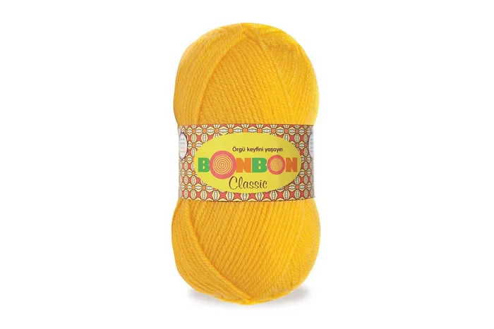 Пряжа Bonbon classic 100гр/200м NAKO, жовтий, 98217