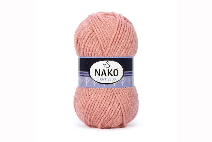 Пряжа Sport wool 100гр/120м NAKO, фрезовий, 2807