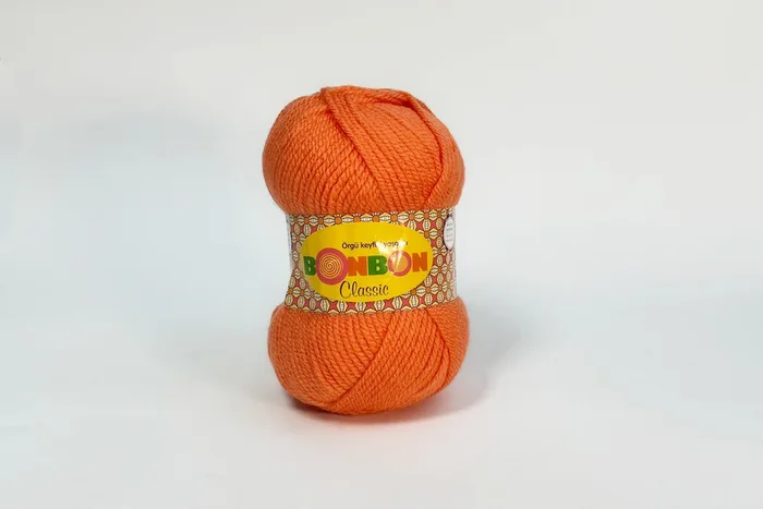 Пряжа Bonbon classic 100гр/200м NAKO, оранжевий, 98212