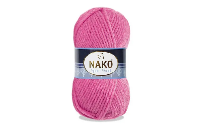Пряжа Sport wool 100гр/120м NAKO, рожевий, 4211