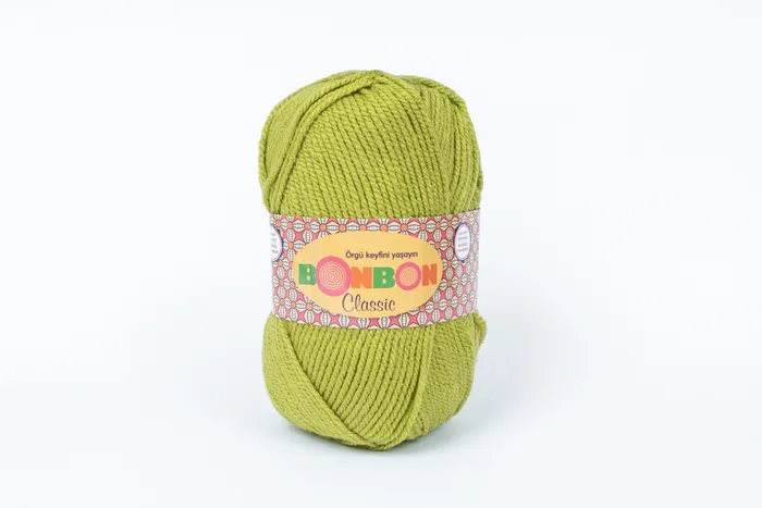 Пряжа Bonbon classic 100гр/200м NAKO, оливковий, 98229