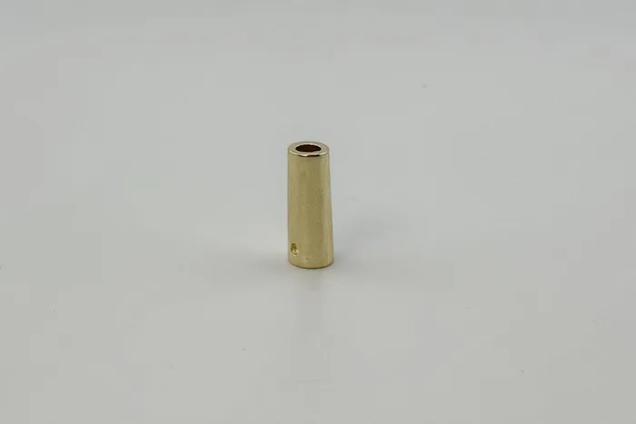 Наконечник для шнура металевий, 8 x 21 мм Mertbutton, золото, MSB-11-gold