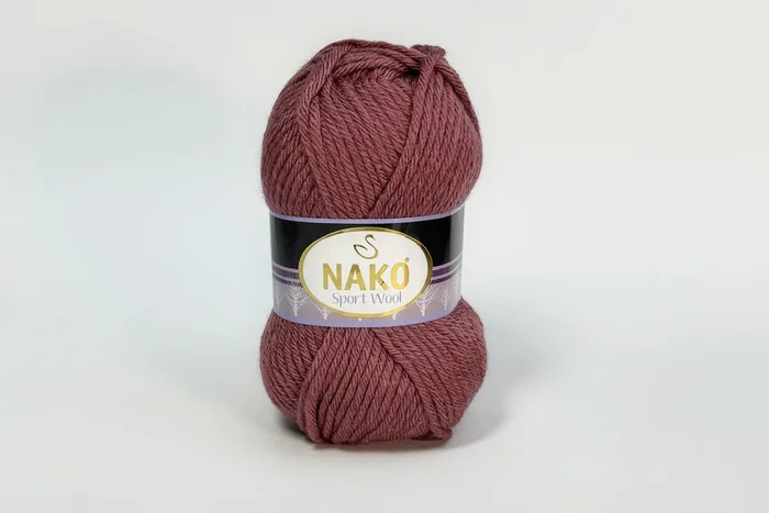 Пряжа Sport wool 100гр/120м NAKO, фрезовий, 327