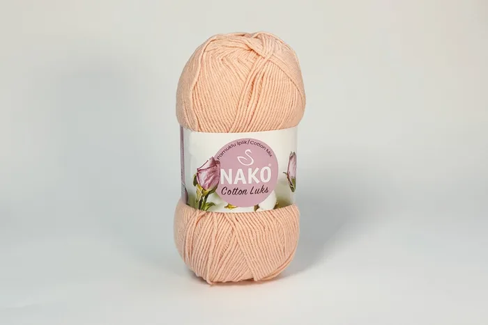 Пряжа Cotton Lux 100гр/330м NAKO, персиковий, 97594