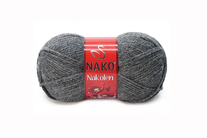 Пряжа 100гр/210м Nakolen, сірий, 193