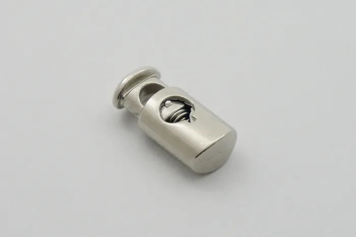 Фіксатор для шнура металевий, 12 x 25 мм Mertbutton, нікель, MTL 131-nik