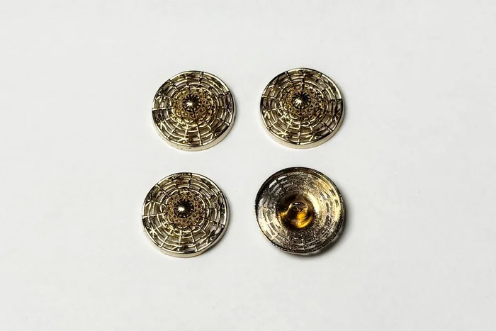 Гудзик металевий 23 мм Mertbutton, золото, UTS-18-36-gold