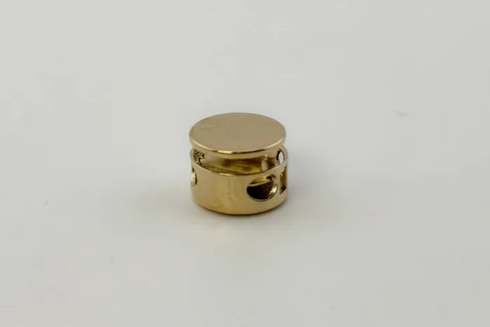 Фіксатор для шнура металевий, 15 мм Mertbutton, золото, MSS-01-gold