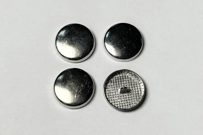 Гудзик металевий 25 мм Mertbutton, нікель, CN-26-40-nik
