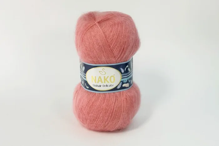 Пряжа Mohair Delikate 100гр/500м NAKO, рожевий, 338