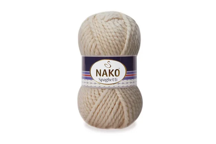Пряжа Spaghetti 100гр/60м NAKO, бежевий, 23116