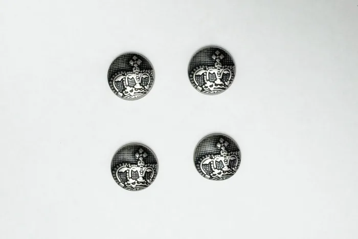 Гудзик 16 мм Mertbutton, нікель, 241e-28-nik