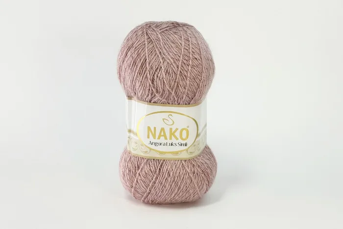 Пряжа 100гр/550м Angora Luks Simli, рожевий, 10275