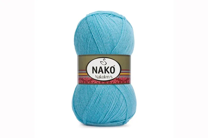 Пряжа 100гр/210м Nakolen, бірюзовий, 2837