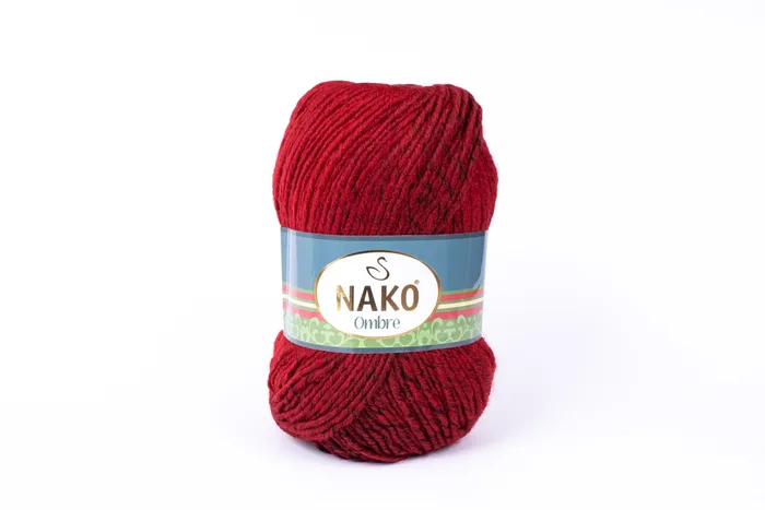 Пряжа Ombre 100гр/190м NAKO, секційного фарбування, 20310