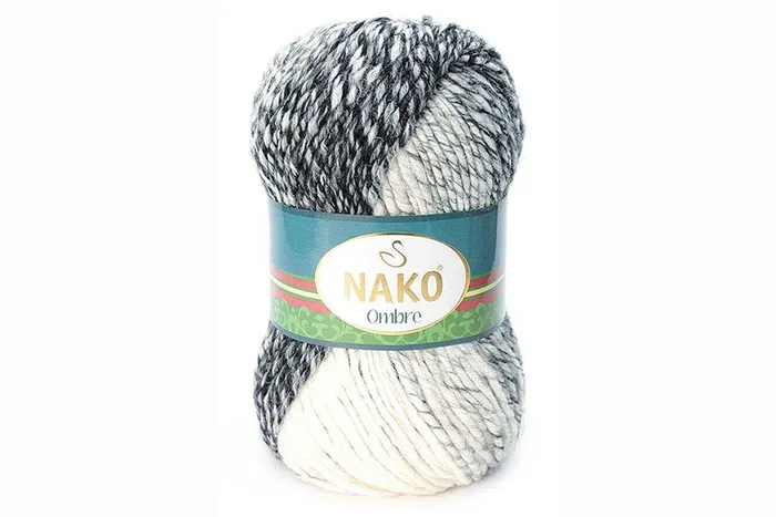 Пряжа Ombre 100гр/190м NAKO, секційного фарбування, 20313