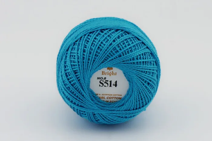 Нитки Ірис 10гр/80м Bright, блакитний, S514