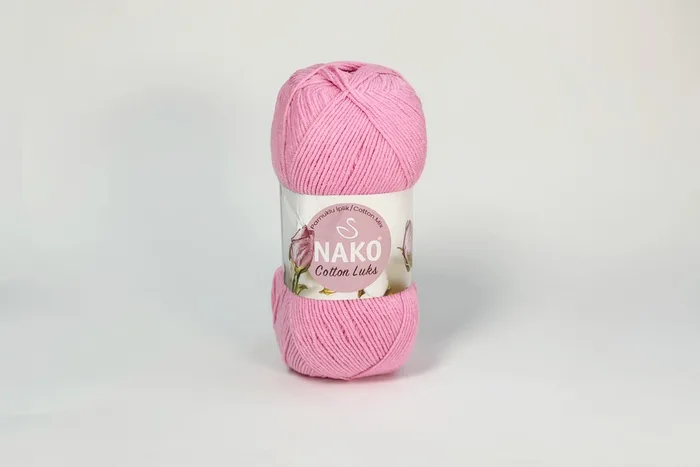 Пряжа Cotton Lux 100гр/330м NAKO, рожевий, 97549