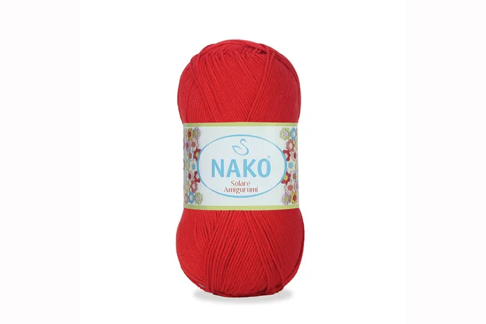 Пряжа Solare amigurumi 100гр/270м NAKO, червоний, 6851