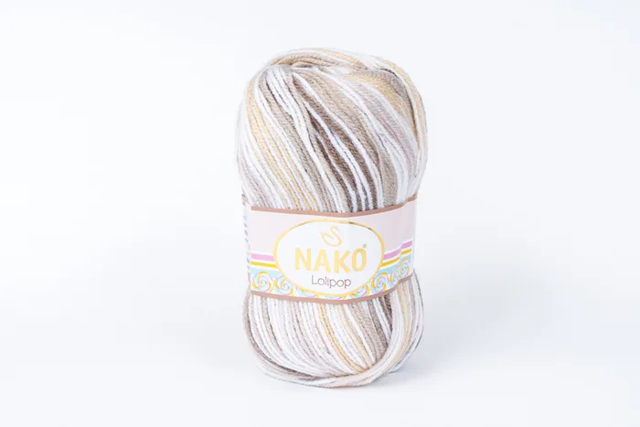 Пряжа Lolipop 100гр/230м NAKO, секційного фарбування, 80563