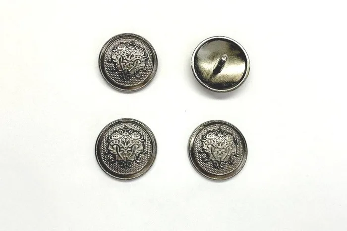 Гудзик металевий 15 мм Mertbutton, нікель чорний, SMB-7165-24-b.nik