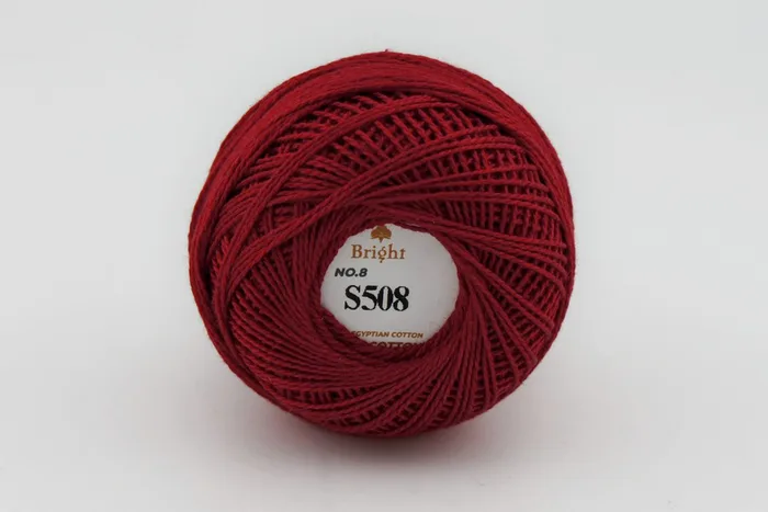 Нитки Ірис 10гр/80м Bright, червоний, S508