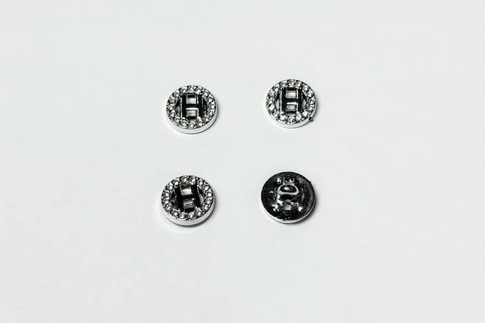 Гудзик 15 мм Mertbutton, срібло, BR-662-24-silv