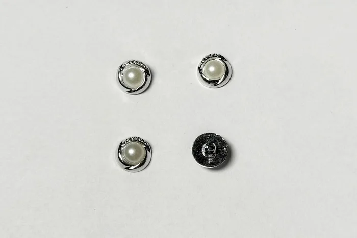 Гудзик 12.5 мм Mertbutton, срібло, HD-473-20-silver