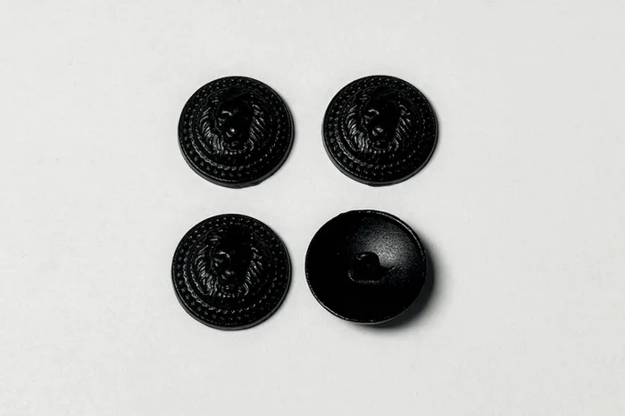Гудзик металевий 23 мм Mertbutton, чорний, UTS-48-36-black