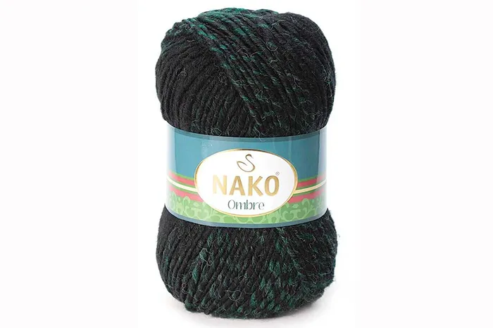 Пряжа Ombre 100гр/190м NAKO, секційного фарбування, 20302