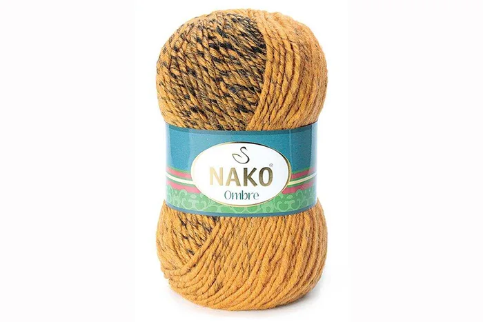Пряжа Ombre 100гр/190м NAKO, секційного фарбування, 20315