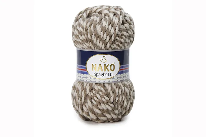 Пряжа Spaghetti 100гр/60м NAKO, коричневий, 21366