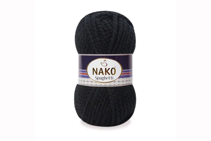 Пряжа Spaghetti 100гр/60м NAKO, чорний, 217