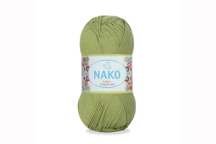 Пряжа Solare amigurumi 100гр/270м NAKO, оливковий, 6688