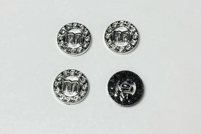 Гудзик 20 мм Mertbutton, срібло, BR-663-34-silver