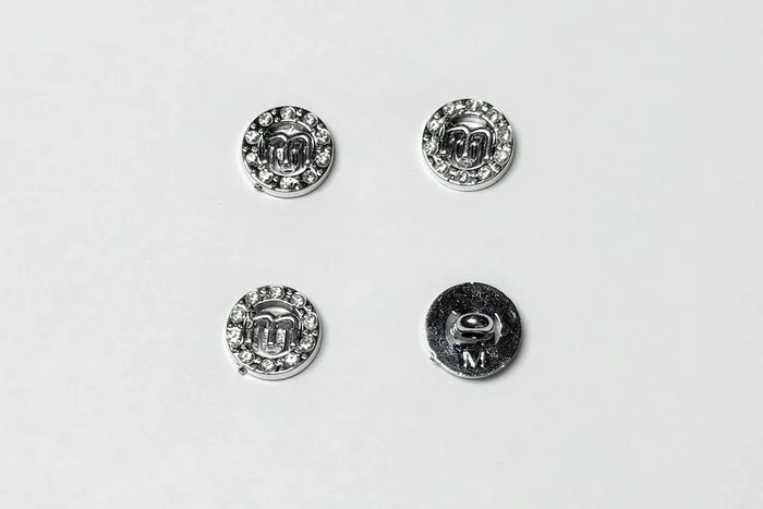 Гудзик 15 мм Mertbutton, срібло, BR-663-24-silver