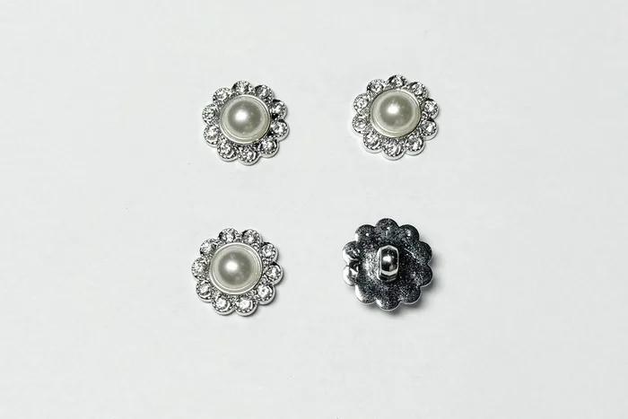 Гудзик 17 мм Mertbutton, срібло, BR-665-28-silver