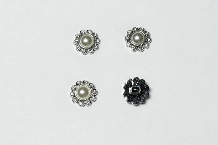 Гудзик 15 мм Mertbutton, срібло, BR-665-24-silver