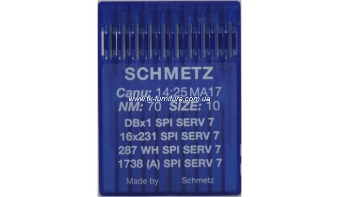 Голки №70 SCHMETZ універсальні, кругле гостре вістря, DBx1 SPI