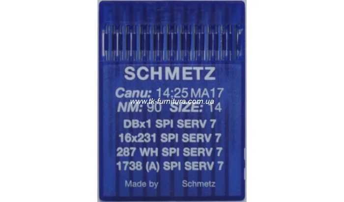 Голки №90 SCHMETZ універсальні, кругле гостре вістря, DBx1 SPI