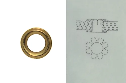Блочки 4.0 мм Castiglioni, 10 штук, латунь, №54