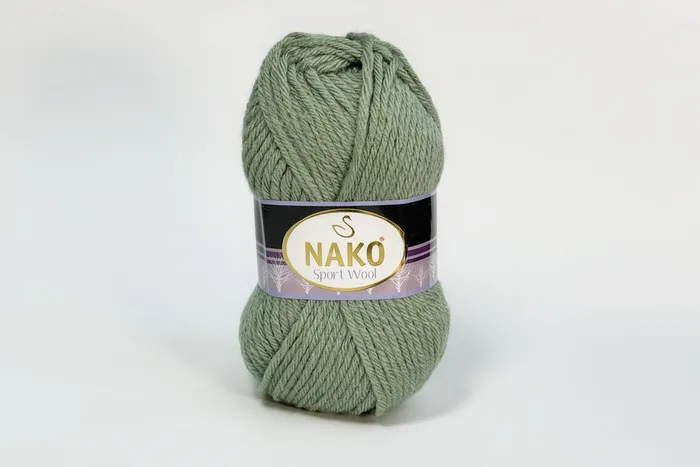 Пряжа Sport wool 100гр/120м NAKO, сірий, 10307