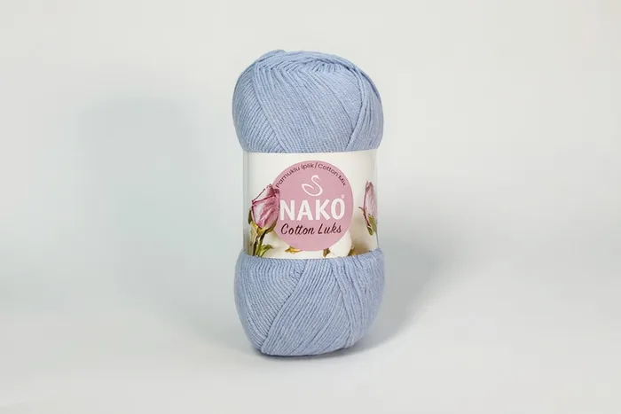 Пряжа Cotton Lux 100гр/330м NAKO, блакитний, 97565