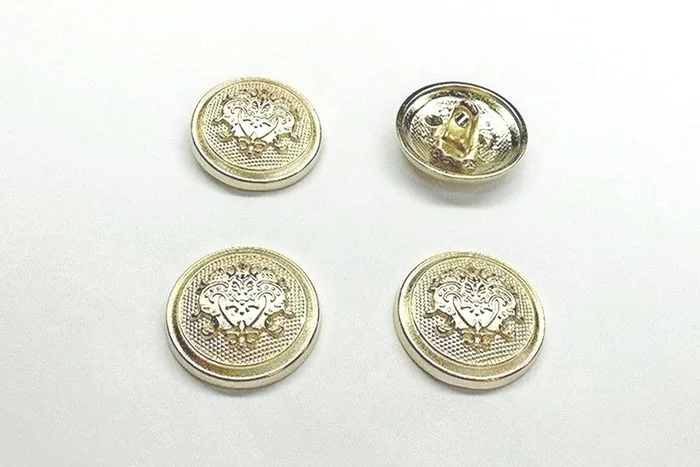 Гудзик металевий 20 мм Mertbutton, золото, SMB-7165-32-gold