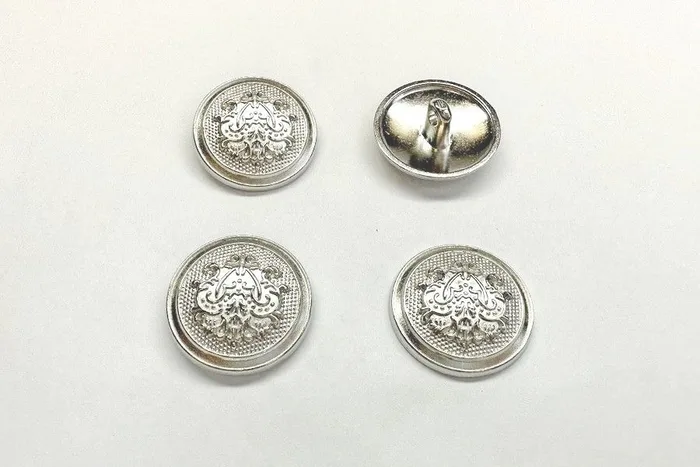 Гудзик металевий 20 мм Mertbutton, нікель, SMB-7165-32-nik