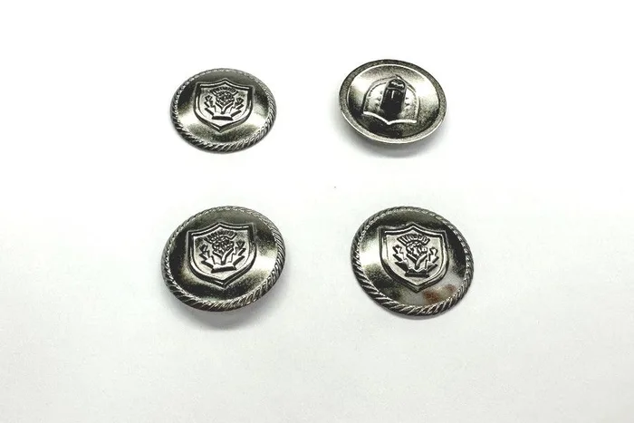 Гудзик металевий 15 мм Mertbutton, нікель чорний, SMB-405-23-b.nik