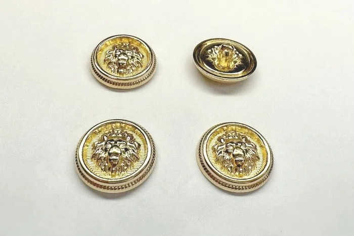 Гудзик металевий 15 мм Mertbutton, золото, SMB-318-24-gold