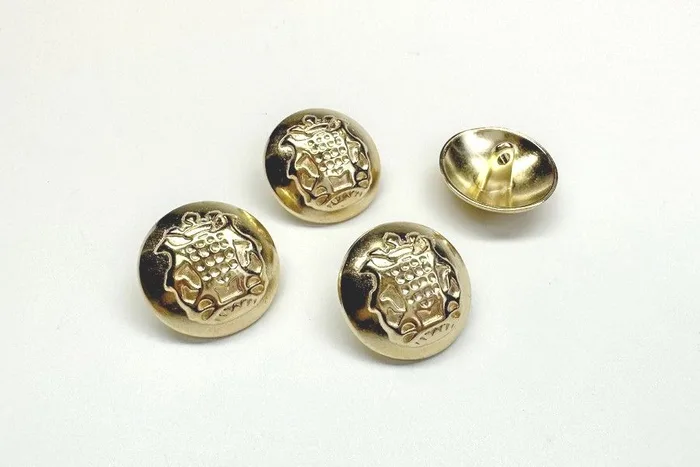 Гудзик металевий 23 мм Mertbutton, золото, SMB-435-36-gold