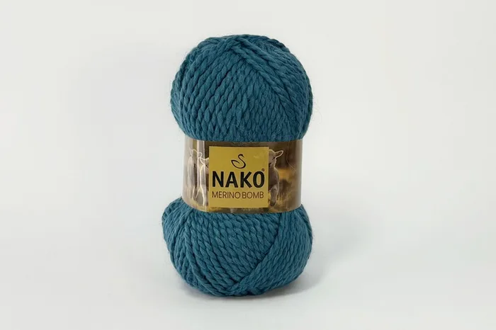Пряжа Merino Bomb 100гр/120м NAKO, бірюзовий, 10827